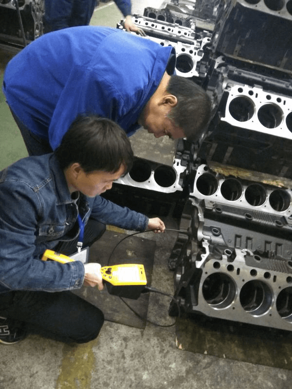 古安泰在某汽車零部件公司現場演示情況